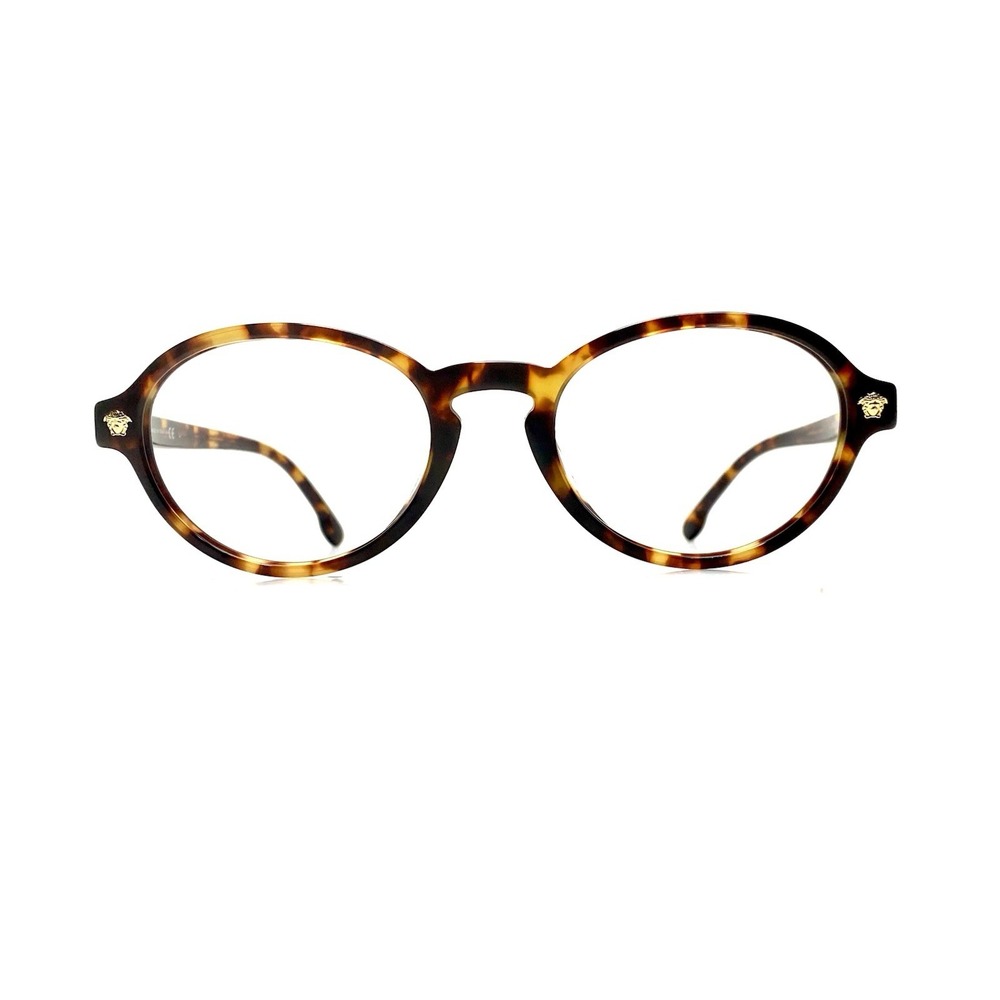 Versace Brown Tortoise Gold Medusa Oval Glasses Italy MOD 3259A 5270 52 20 140